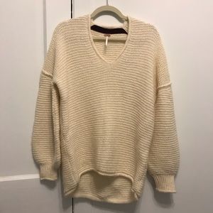 Free People oversized v-neck cozy sweater